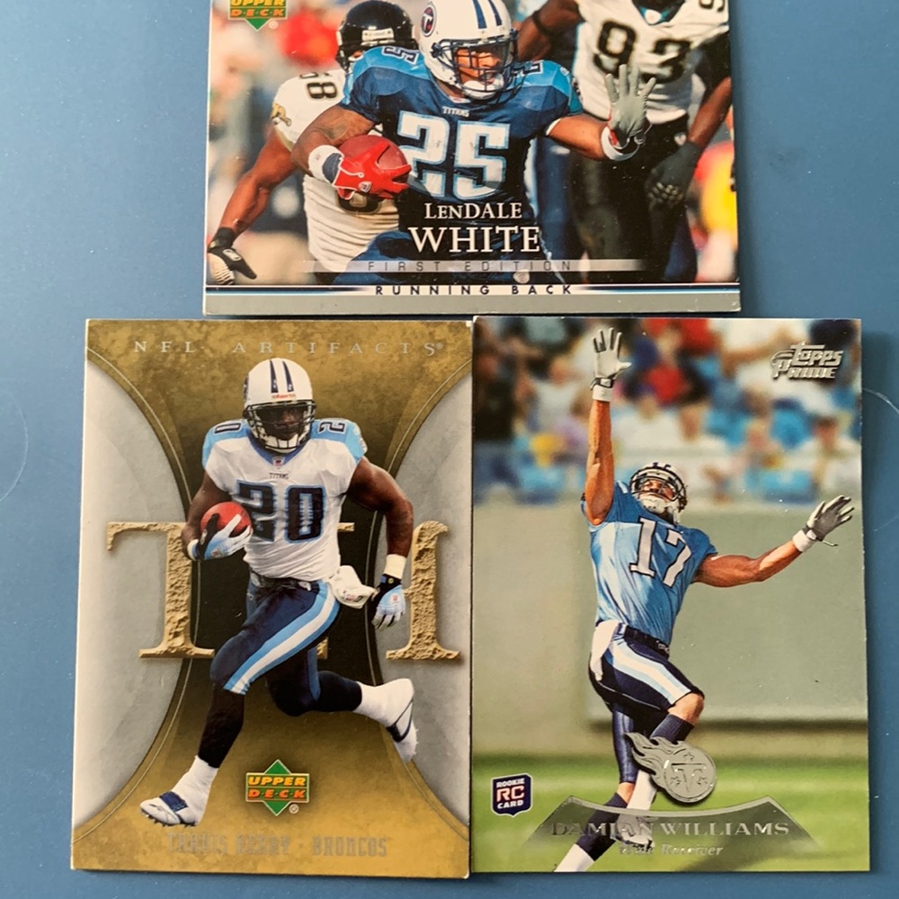 Old school Tennessee TITANS football cards